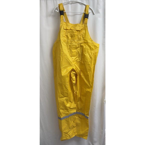 Premium Men's Polyester Rainsuit Bib 2XL HD44339 Adjustable Should Straps - Picture 1 of 8